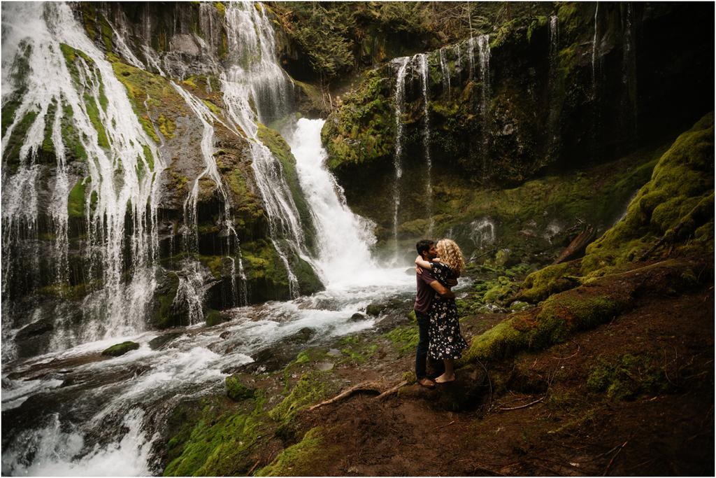 Panther Creek Falls Engagement Photos | Brittany and Nate