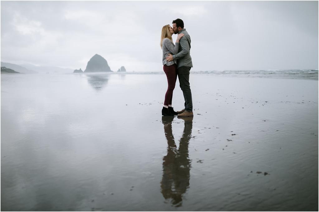 Cannon Beach Engagement Photos at Haystack Rock and Ecola State Park
