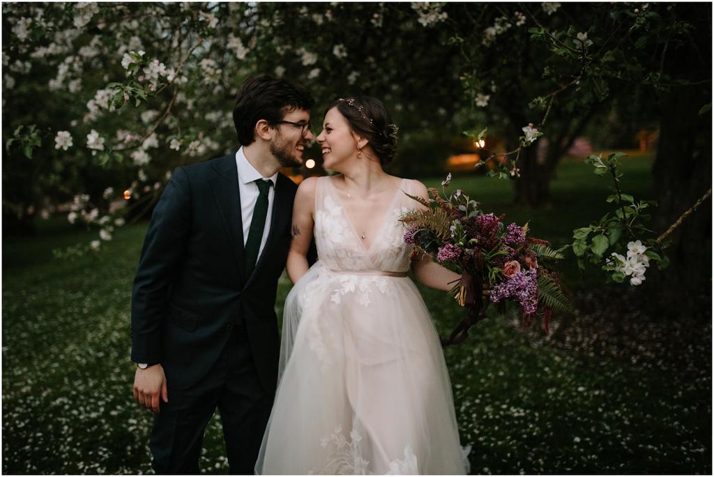Romantic spring elopement in Salem