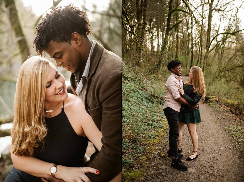 Modern and romantic Portland engagement photos